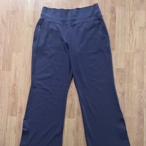 Athleta Venice Wide Leg Yoga Leisure Pants Purple Five Pocket Ankle Slits L